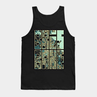 Brisbane, Queensland, Australia City Map Typography - Summer Tank Top